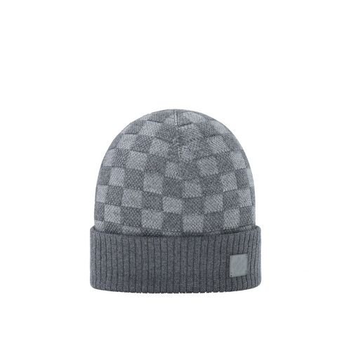 French Chequered Grey Beanie